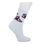Look-Socks-Ayakkabı-Karakter-Desenli-Mavi-Kolej-Çorap-2