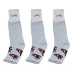 Look-Socks-Ayakkabı-Karakter-Desenli-Mavi-Kolej-Çorap-3-Adet
