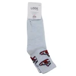 Look-Socks-Ayakkabı-Karakter-Desenli-Mavi-Kolej-Çorap-4
