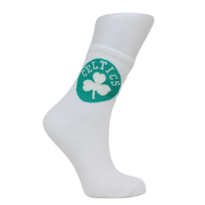 Look-Socks-Celtics-Desenli-Beyaz-Kolej-Çorap-2