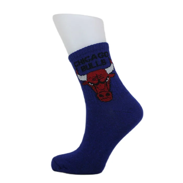Look-Socks-Chicago-Bulls-Karakter-Desenli-Mavi-Kolej-Çorap