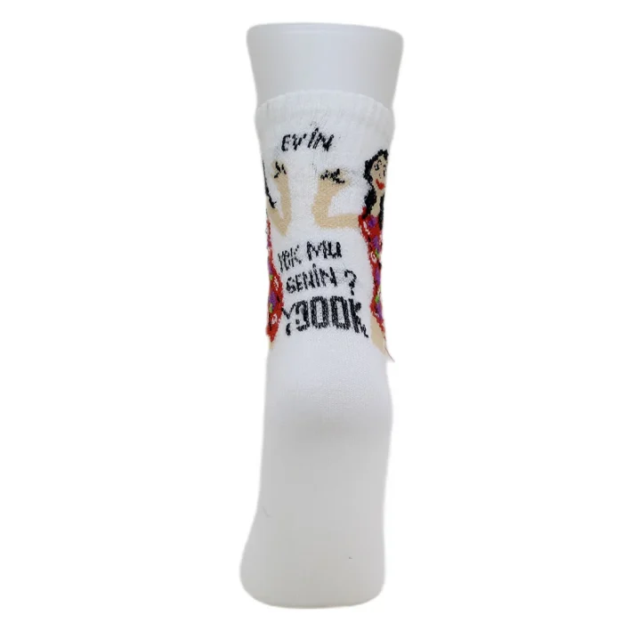 Look-Socks-Evin-Yokmu-Senin-Desenli-Beyaz-Kolej-Çorap-3