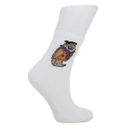 Look-Socks-Fred-Çakmaktaş-Desenli-Beyaz-Kolej-Çorap-2