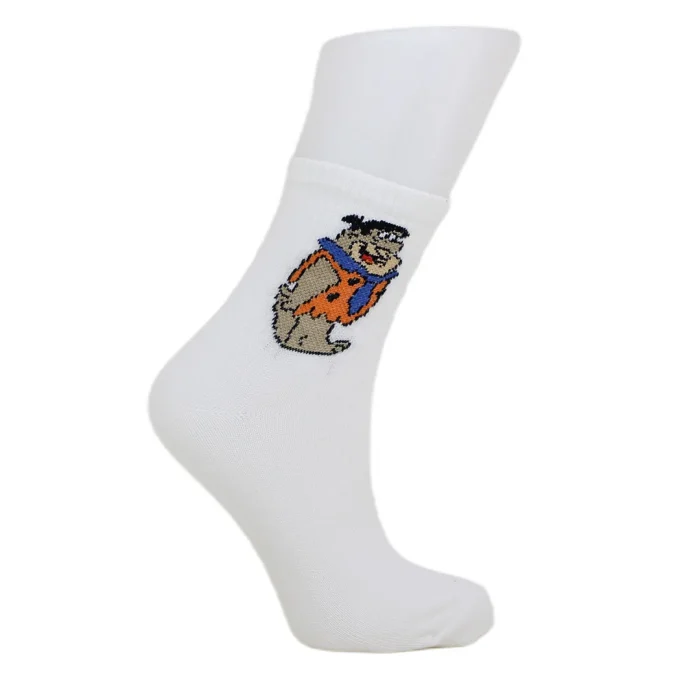 Look-Socks-Fred-Çakmaktaş-Desenli-Beyaz-Kolej-Çorap-2