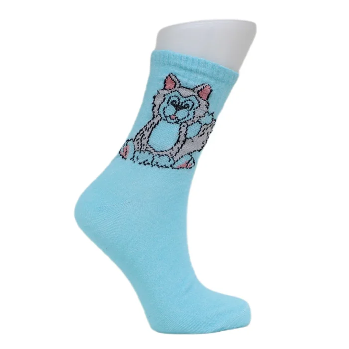 Look-Socks-Karakter-Desenli-Mavi-Kolej-Çorap-2