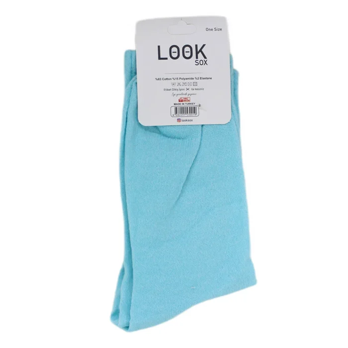 Look-Socks-Karakter-Desenli-Mavi-Kolej-Çorap-4
