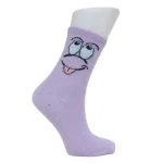 Look-Socks-Karakter-Desenli-Mor-Kolej-Çorap-2