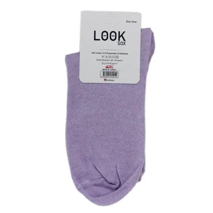 Look-Socks-Karakter-Desenli-Mor-Kolej-Çorap-4