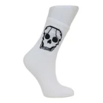 Look-Socks-Kuru-Kafa-İskelet-Karakter-Desenli-Beyaz-Kolej-Çorap-2