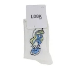 Look-Socks-Şirine-Desenli-Beyaz-Kolej-Çorap-3