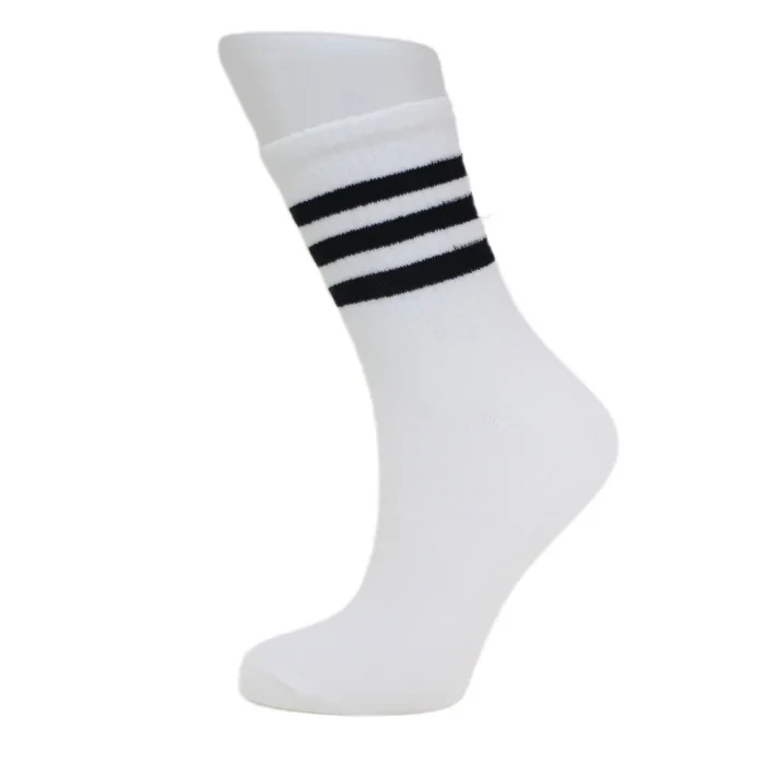 Look-Socks-Siyah-Çizgili-Beyaz-Kolej-Çorap-2