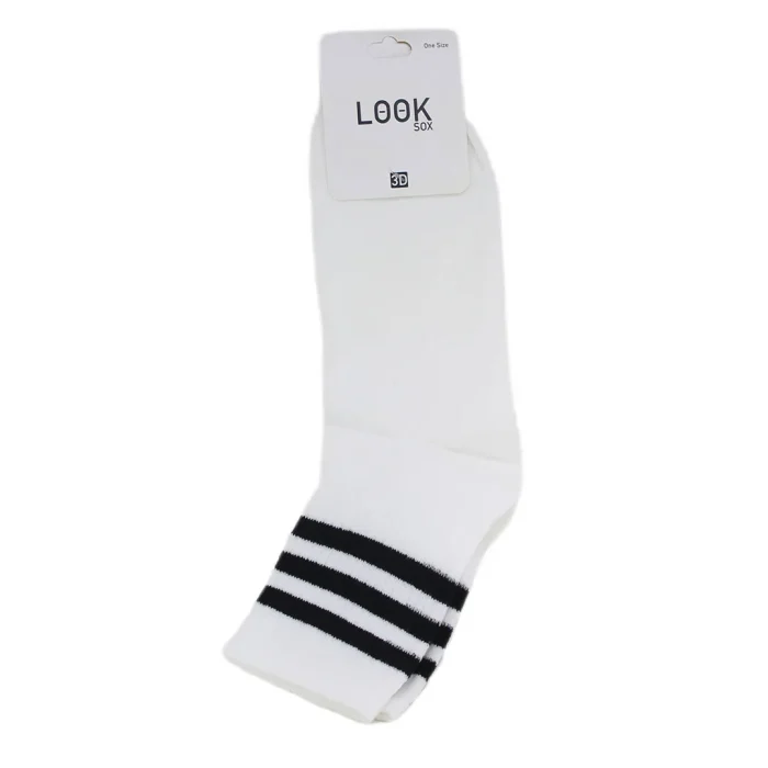 Look-Socks-Siyah-Çizgili-Beyaz-Kolej-Çorap-3