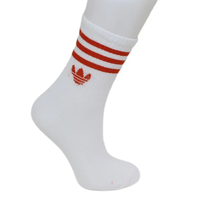 Look-Socks-Turuncu-Çizgili-Beyaz-Kolej-Çorap-2