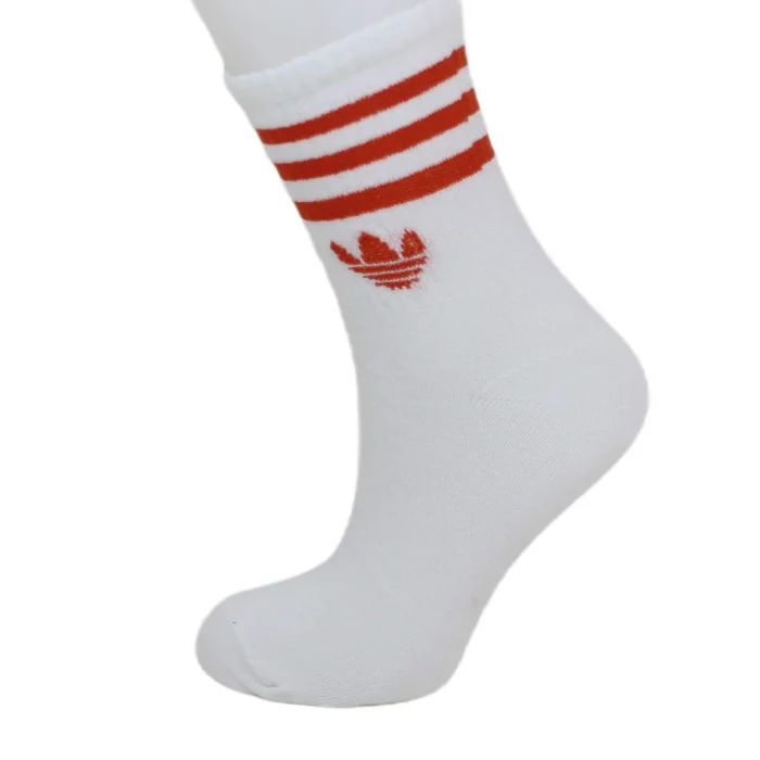 Look-Socks-Turuncu-Çizgili-Beyaz-Kolej-Çorap