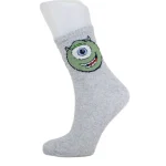 Look-Socks-Yeşil-Uzaylı-Canavar-Göz-Karakter-Desenli-Kolej-Çorap